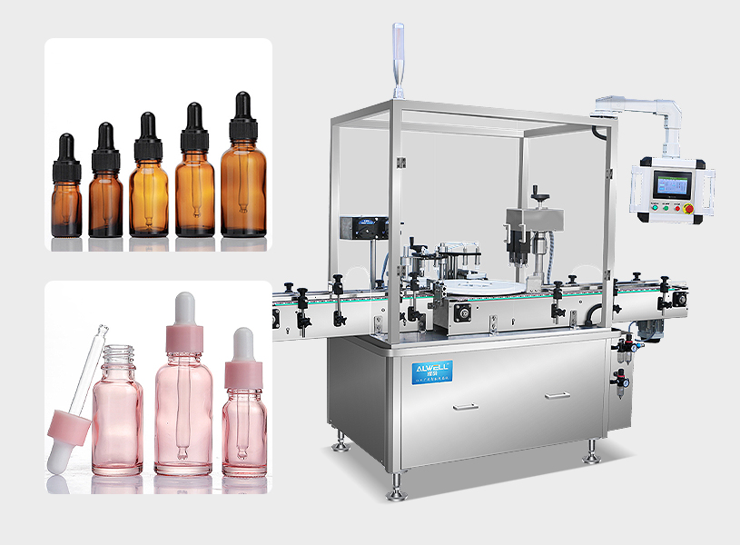 Dropper bottle filling and capping machine